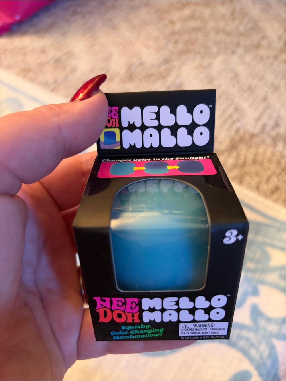 Hello Mallo Squishy Color-Changing Marshmallow - Blue